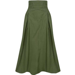 High Waist A-Line Midi Skirt Women Bow Slim Umbrella Elegant Casual Party Fashion Skirt
