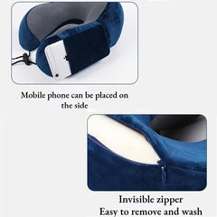 Travel Pillow U-Shaped Memory Foam Soft Neck Massage Airplane Sleeping Cervical Spine Support Comfort