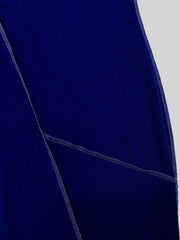 blue hooded maxi dress