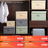 Washable Cotton Linen Storage Box With Lid for Clothes Socks Toys Snacks Sundries Stuff Organizer Cosmetics Storage Basket