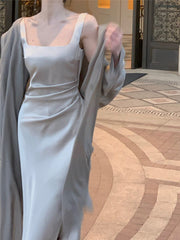 Long Sleeve Sun Protection Shirt Dress Women Loose Thin Cardigan Elegant Beach Vacation Summer