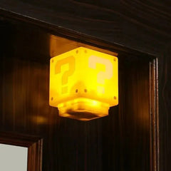 Night Light LED Question Mark Brick Design Music USB Charging Desk Lamp Birthday Christmas Gift