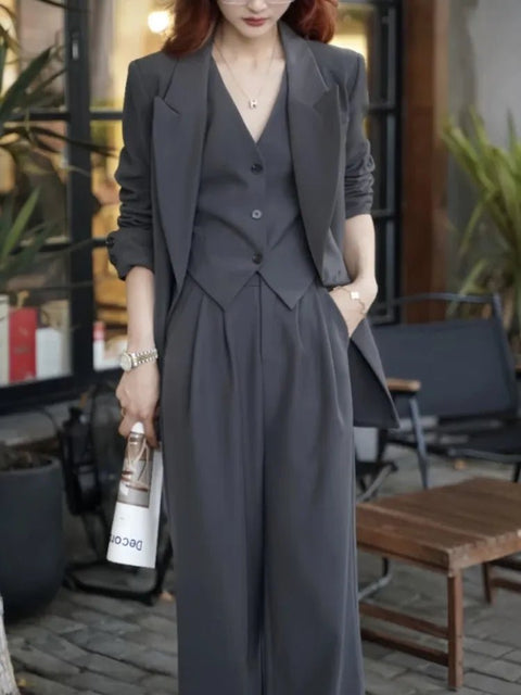 pant suit grey
