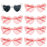 6/8-Pair Vintage Heart Shaped Sunglasses Bachelorette Party Bride Bridesmaid Sunglasses Wedding Bridal Shower Party Favors Gifts