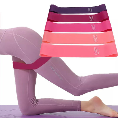 Resistance Bands Exercise Elastic Yoga Gym Workout Bodybuilding Pilates Fitness Training Tool Set