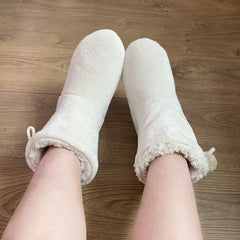 Indoor Slippers Winter Warm Flannel Fuzzy Boots Non-Slip Cozy Fleece House Shoes Women Men Plush