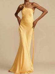 Maxi Dress Women Sleeveless Skew Collar Patchwork Backless Elegant Wedding Guest Party Summer Dress