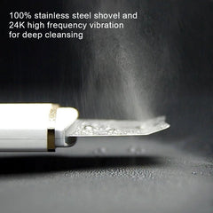 Facial Skin Scrubber Ultrasonic Rechargeable Vibration Spatula Blackhead Remover Deep Cleansing Tightening