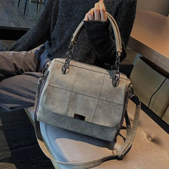 Shoulder Bag Women Soft Scrub Leather Luxury Crossbody Chic Designer Inspired Handbag Purse
