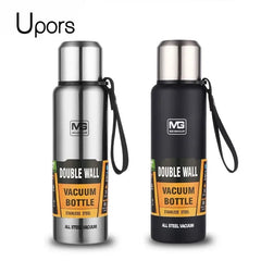 Thermos Bottle Large Capacity Stainless Steel Portable Vacuum Flask Insulated Lanyard Handle Hot Cold