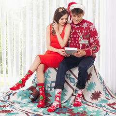 Christmas Socks Unisex Fun Santa Claus Tree Snowflake Festive Crew Holiday Gift Men Women