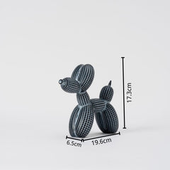 Balloon Dog Resin Statue Abstract Art Animal Sculpture Creative Ornament Home Office Decor Gift