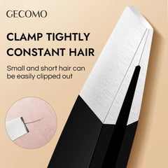 Eyebrow Tweezers Stainless Steel Slant Flat Point Precision Beauty Tool Ingrown Hair Removal
