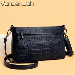 Shoulder Bag Women Cowhide Leather Handle Luxury Designer Inspired Messenger Handbag Purse