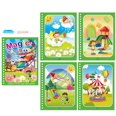 Magic Water Coloring Book Kids Reusable Montessori Drawing Unicorn Dinosaur Animal Early Education