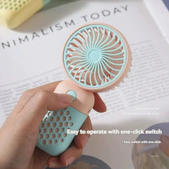 Mini USB Fan Handheld Portable Rechargeable Cute Small Pocket Fan Office Desk Travel Gift