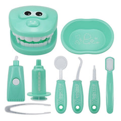 Dentist Toy Set Kids 9-Piece Montessori Educational Tooth Model Dental Play Tool Learning Gift