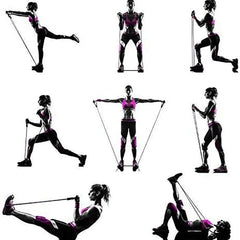 Resistance Bands Unisex With Handles Exercise Workout Strength Training Equipment Home Travel Gym