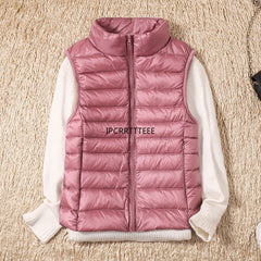 Ultra Light Down Vests Sleeveless Jacket for Women