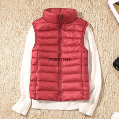 Ultra Light Down Vests Sleeveless Jacket for Women