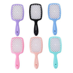 Detangling Hair Brush Massage Comb Hollow Out Wet Curly Barber Salon Hair Styling Tool Accessory