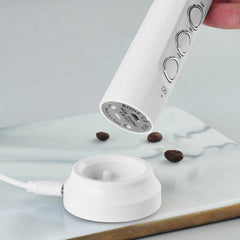 Electric Milk Frother Portable Rechargeable 3-Speed Handheld Matcha Whisk Coffee Latte Blender