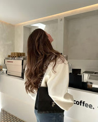 Bomber Jacket Women Trendy Long Sleeve Big Pockets Casual Chic Outerwear Fashion Coat