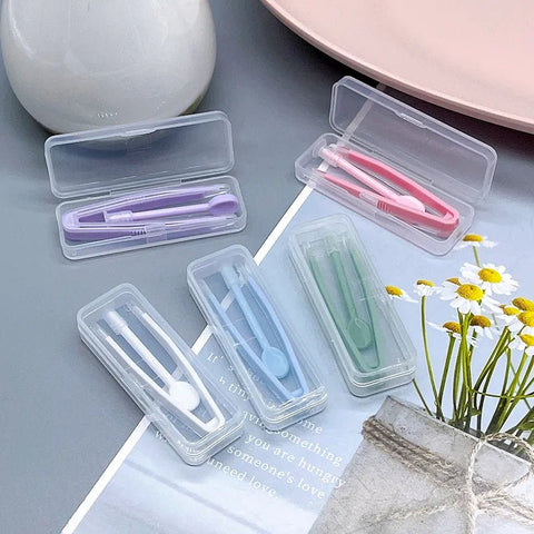 Contact Lens Inserter Set Tweezers Suction Stick Travel Kit Eye Care Accessories Tool