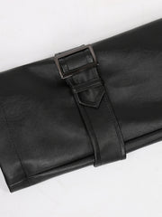 PU Vegan Leather Trench Coat Women Waterproof Luxury Elegant Chic Winter Outerwear Fashion