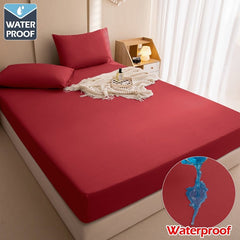Waterproof Mattress Protector Fitted Anti-Slip Adjustable Bed Cover Home Bedroom Accessory