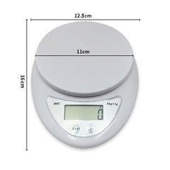 Digital Kitchen Scale 5kg Portable LED Display Food Weight Balance Electronic Measuring Tool