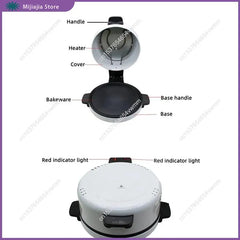 Diagram of a portable stove with labeled parts on a white background.