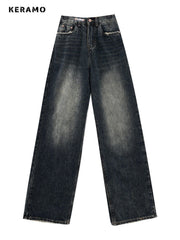 High Waist Wide Leg Jeans Women Premium Loose Denim Casual Comfortable Fashion Trousers