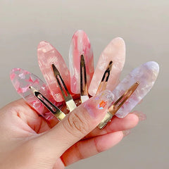 Hair Clip Women Pink Seamless No-Bend Duckbill Bangs Clip Hairpin Styling Tool Accessories