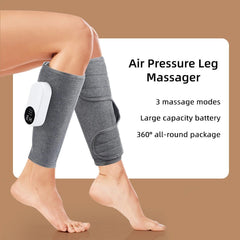 Leg Massager Electric USB Rechargeable Air Compression 3 Modes Calf Thigh Knee 360° All-Round Relief