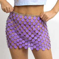 Silver Sequin Mini Skirt Women Sparkly Glitter Party Club Bodycon Night Out Festival Sexy Short Skirt