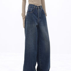 High Waist Oversized Jeans Women Ladies Casual Comfortable Everyday Denim Fashion Trousers