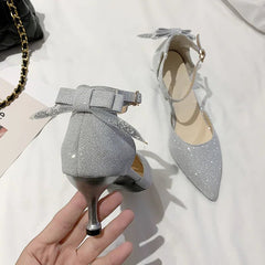 Pumps Women Pointed Toe Mid-High Heel Comfortable Cute Wedding Cocktail Elegant Fashion Shoes