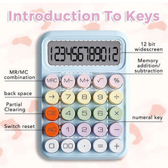 keyboard calculator with colorful numbered keys
