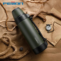 Thermos Bottle Large Capacity Travel Portable Stainless Steel Thermal Mug Hot Cold Insulated Flask