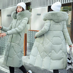 Down Cotton Coat green