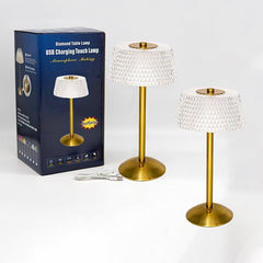 LED Table Lamp Cordless USB Rechargeable Touch Dimming Night Light Desk Home Decor Bedroom