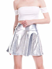 Mini Skirt Women Pleated Short Elastic High Waist Solid Multi-Color Casual Clubwear Fashion Skirt