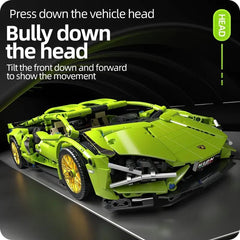 Racing Car Building Blocks 1280pcs Technical Supercar Model Mechanical Speed Vehicle Brick Puzzle Toy Gift