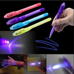 Invisible Ink Pen Kids 2-in-1 UV Black Light Magic Purple Luminous Drawing Learning Education Gift