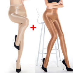 Women's High Performance Tights Oil Shiny Tights Women Skinny Thin Shaping Pantyhose Nightclub Party Hosiery