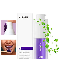 Whitening Toothpaste Purple 30ml Stain Removal Yellowing Reduction Fresh Breath Teeth Gum Care