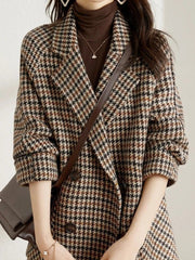 Women's Plaid Wool Blazer