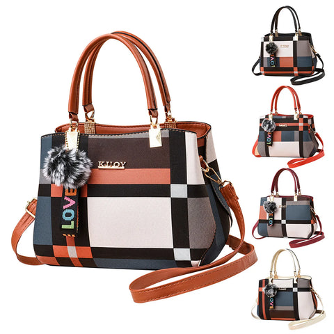 Plaid Pattern Handbag with various colors