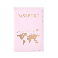 PU Leather Passport Holder Map Pattern Passport Case Cover Travel Passport Protective Cover ID Credit Card Holder Travel Accessories